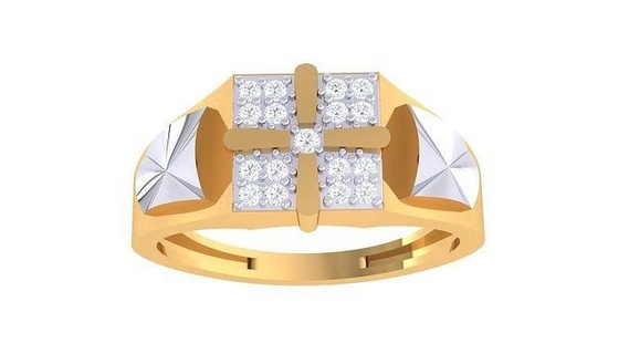gents ring - 227 jewellery printable gem diamond gold platinum wedding engagement jewelry precious luxury groom rings male 3d print model - Mito3D