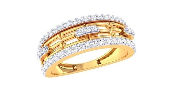 caballeros anillo 23 joyería imprimible joya diamante oro platino Boda compromiso precioso lujo novio anillos masculino 3d print model - Mito3D
