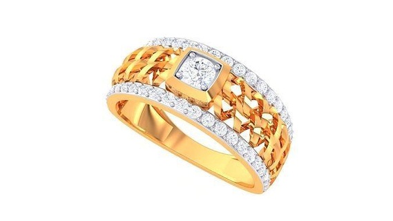 gents ring - 24 jewellery printable gem diamond gold platinum wedding engagement jewelry precious luxury groom rings male 3d print model - Mito3D