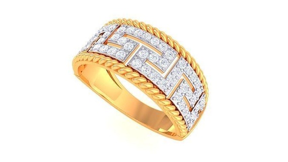 messieurs bague 27 bijoux imprimable gemme diamant or platine mariage engagement précieux luxe jeune marié anneaux Masculin 3d print model - Mito3D