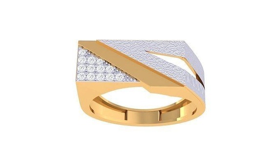 gents ring - 279 jewellery printable gem diamond gold platinum wedding engagement jewelry precious luxury groom rings male 3d print model - Mito3D