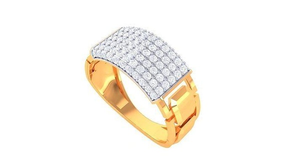messieurs bague 30 bijoux imprimable gemme diamant or platine mariage engagement précieux luxe jeune marié anneaux Masculin 3d print model - Mito3D