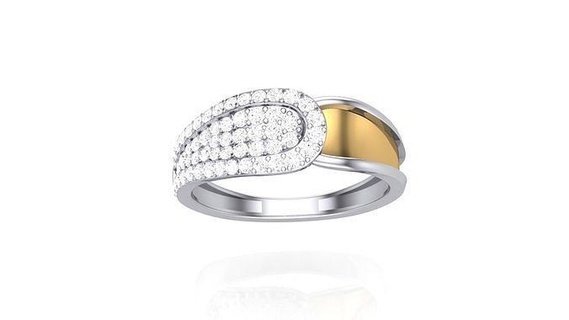 senhores anel 3 jóias imprimível gema diamante ouro platina Casamento noivado joalheria precioso luxo noivo argolas masculino 3d print model - Mito3D