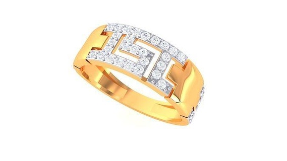 gents ring - 33 jewellery printable gem diamond gold platinum wedding engagement jewelry precious luxury groom rings male 3d print model - Mito3D