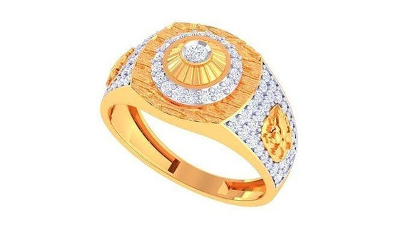 senhores anel 34 jóias imprimível gema diamante ouro platina Casamento noivado joalheria precioso luxo noivo argolas masculino 3d print model - Mito3D