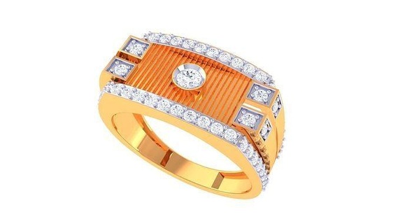 gents ring - 40 jewellery printable gem diamond gold platinum wedding engagement jewelry precious luxury groom rings male 3d print model - Mito3D