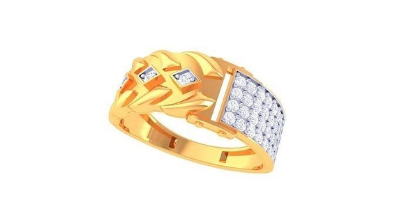 gents ring - 40 jewellery printable gem diamond gold platinum wedding engagement jewelry precious luxury groom rings male 3d print model - Mito3D