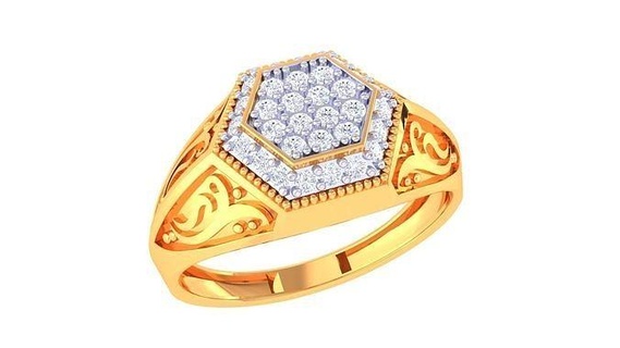 beyler yüzük 47 mücevher yazdırılabilir elmas altın platin düğün nişan takı değerli lüks damat yüzükler erkek 3d print model - Mito3D