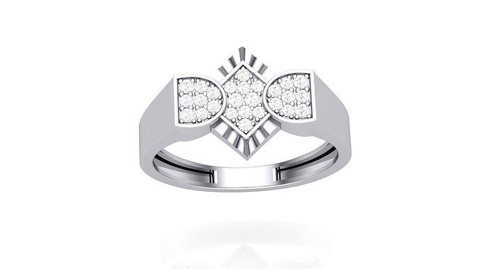 senhores anel 50 jóias imprimível gema diamante ouro platina Casamento noivado joalheria precioso luxo noivo argolas masculino 3D print model - Mito3D