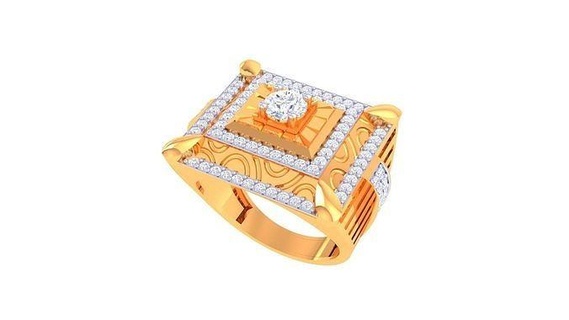 gents ring - 59 jewellery printable gem diamond gold platinum wedding engagement jewelry precious luxury groom rings male 3d print model - Mito3D