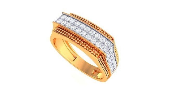 senhores anel 8 jóias imprimível gema diamante ouro platina Casamento noivado joalheria precioso luxo noivo argolas masculino 3d print model - Mito3D