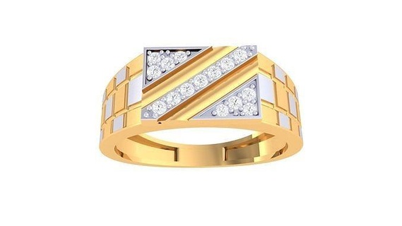 caballeros anillo 82 joyería imprimible joya diamante oro platino Boda compromiso precioso lujo novio anillos masculino 3d print model - Mito3D