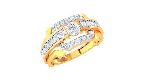 gents ring - 9 jewellery printable gem diamond gold platinum wedding engagement jewelry precious luxury groom rings male 3d print model - Mito3D