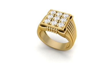 Herren Ring 002 Schmuck Engagement Platin Silber druckbar Sterling Gold Mode cnc Diamant Juwel Ringe Signet Emaille Männer 3d print model - Mito3D