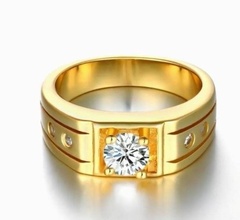 Herren Ring 006 Schmuck Engagement Platin Silber druckbar Sterling Gold Mode cnc Diamant Juwel Ringe Signet Emaille Männer 3d print model - Mito3D