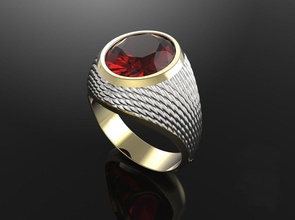 Herren ring Schmuck gold bedruckbar ist Ringe 3d print model - Mito3D
