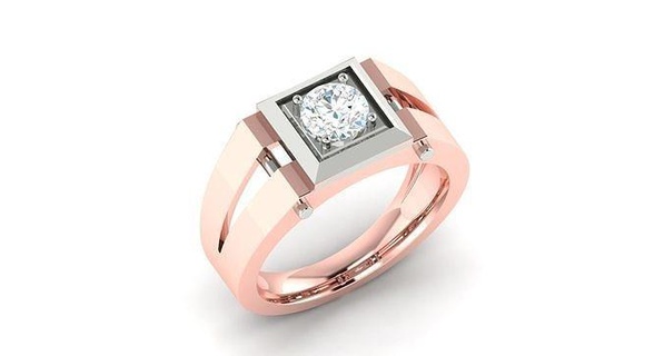 Herren Solitär Ring Modell 0803 Diamant Engagement Solitärring Herrenring Schmuck Ringe 3d print model - Mito3D