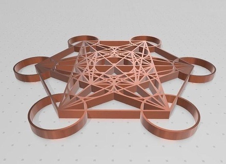geometri Sagrada Metatron melek kutsal güçlü cubo küp geometrik şekil Sanat ev deko Decoracion baş tasarım enerji yaratılış oluşturma dekor 3d print model - Mito3D