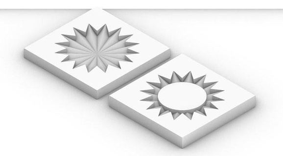 géométrique cercle Coaster moule fonderie abstrait conception jeter étoile décor origami plissé complexe modèle forme cendrier moderne contemporain maison 3d print model - Mito3D