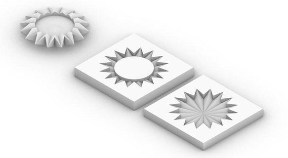 geométrico portavasos molde fundición moderno cenicero plisado origami casa decoración teselado patrón estrella contemporáneo diseño 3d geometría complejo forma 3d print model - Mito3D