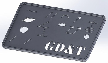el dimensionamiento geométrico de las tolerancias la plantilla ciencia gdt geométricas ingeniería 3d print model - Mito3D