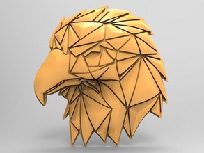geometrico aquila animale uccello geometria arte moda gioielleria 3d print model - Mito3D