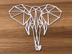 geometrik fil odun şekil doğa sanat bilim anatomi ahşap ilmi hayvan mobilya aksesuarlar organizma biyoloji heykeller baş duvar yazdır dekor 3d print model - Mito3D