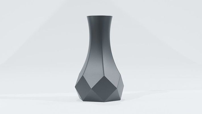 geometric flower vase pot decor decoration modern plant household house 3d print model - Mito3D