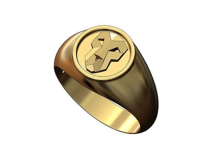 geometric lion face signet ring us size 6to10 jewelry printable gold silver jewellery sterling fashion luxury statement swag hiphop bling rap faceted rings 3d print model - Mito3D
