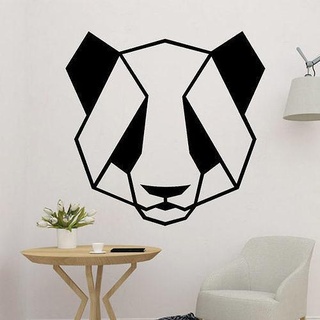 geometric panda decor animal art cnc decoration geometry lowpoly sculpture wall 3d print model - Mito3D