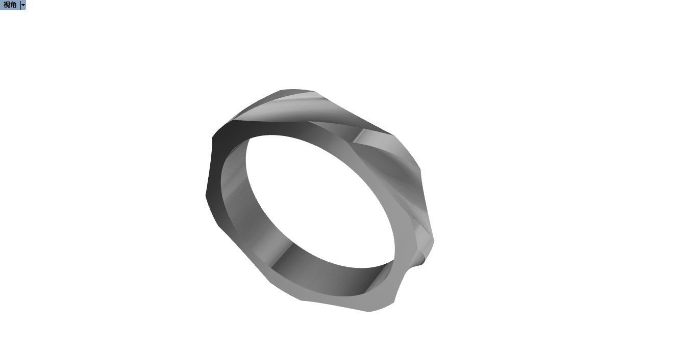 geometric ring jewelry metallic shining jewellery cnc rings 3D print model - Mito3D