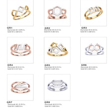 geométricas anel o design a moda definir imagem digitalizado 3d modelos vários usuário razoáveis japão material médio jóias anéis 3d print model - Mito3D
