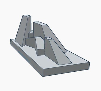 geometric scene 4a art sculpture minimalism cubism simple 3d printing grey pyramid statue shape deco modernart sculptures 3d print model - Mito3D