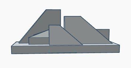 geometrico scena 4b triangolo forma arte design deco scultura 3dprinting moderno cubismo moderna statua orizzontale sculture 3d print model - Mito3D