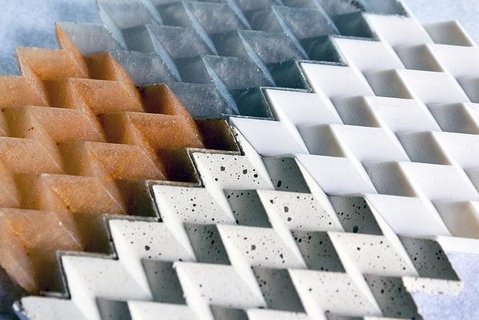 geometrisch Quadrat Untersetzer Muster tesselliert Design abstrakt modern Falte Falten Origami gestalten falten zeitgenössisch Dekor Haus 3d print model - Mito3D
