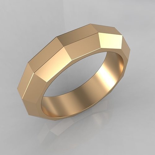 geometrico nozze oro sport squillare 3dm anelli gioielleria argento gioiello Fidanzamento moda stampabile russo uomini donne allgender brillante 3D print model - Mito3D
