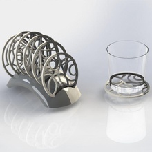 geométrico portavasos casa hogar aperitivo interior decoración diseño accesorios 3d print model - Mito3D