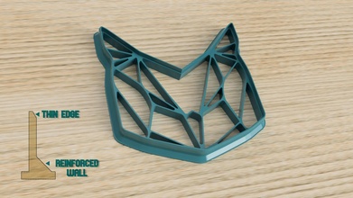 geométrico owl galleta cortador arte decoración animal 3dprinting naturaleza horneando regalo cocina horneado comida casa bosque panadería 3d print model - Mito3D