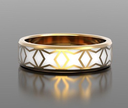 la geometría del anillo esmalte de el joyería elegante plata sterling oro diseño art moderno modelo 3d impresión los anillos 3d print model - Mito3D