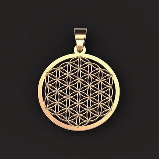 geometry pendant amulet flower life 438 viking necklace inlaid tree pattern sacred mathematical symbol universe abydos hellenistic origin gold jewelry pendants 3d print model - Mito3D