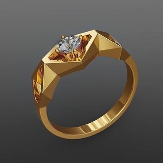 geometría anillo joyería joya imprimible cnc brillante diamante Boda bodas precioso Moda belleza oro lujo resumen forma Diamante esponsales anillos 3d print model - Mito3D