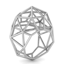 geometrie technik stil ring 3d drucken modell schmuck platin gold ringe stilvoll geometrisch minimalistisch silber prototyp entwickeln mode sterling gestalten druckbar 3d print model - Mito3D
