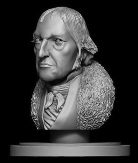 Georg Wilhelm Friedrich Hegel 3d modèle sculpture art philosophe allemand idéalisme buste l'histoire sculptures 3dprinting 3d print model - Mito3D