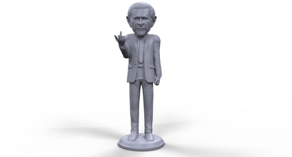 george bush stylized high quality 3d printable miniature man people figure character business art politician political president sculpture board game statue tabletop toy figurine replica usa games toys 3d print model - Mito3D