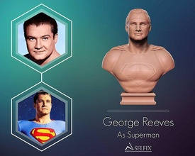 George Reeves büst heykel Vesika Sanat aktör heykeller adam Süpermen 3d print model - Mito3D