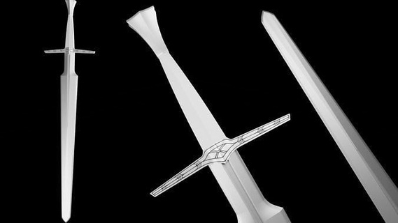 geralt prata espada netflix versão ciri bruxo aço Mago réplica cosplay passatempo vesemir arma rpg jogos selvagem caçar arte esculturas 3d print model - Mito3D