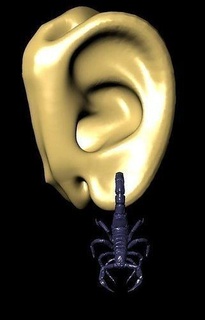 réaliste Scorpion art Kolye 3d tasarim scanné modèles bijoux boucles d'oreilles 3d print model - Mito3D