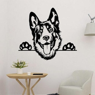 german dog 2d wall decoration art decor sticker animal 3d print model - Mito3D