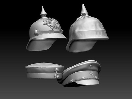 Almanca kask şapka Almanya Avusturya asker ww1 1ww wwi Sanat heykeller 3d print model - Mito3D
