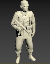 german infantry soldier wwii military people hobby diorama army 3dprinting rifle miniatures figurines diy 3dprint general person war 3d print model - Mito3D